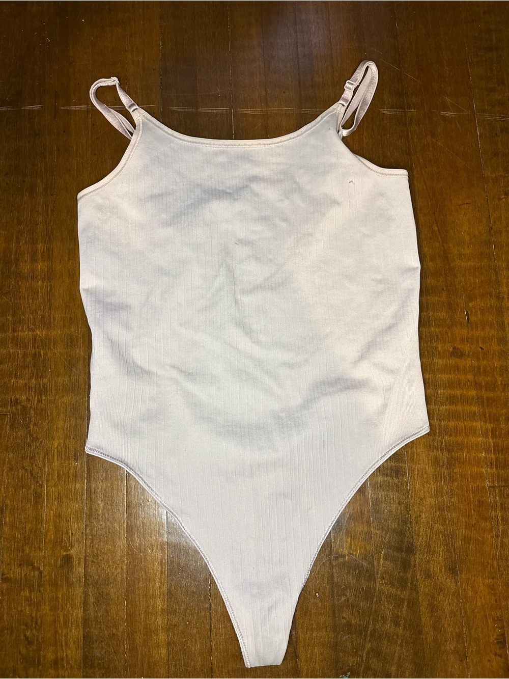Lululemon Woman’s Nude Ribbed Adjustable Strap Bodysuit